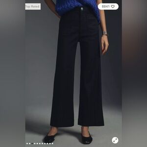 The Colette Cropped Wide-Leg Pants by Maeve: Linen Edition